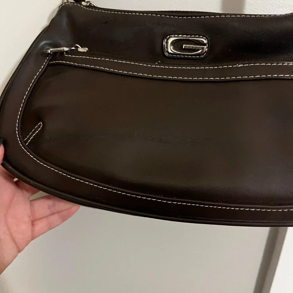 Vintage Guess Brown Shoulder Bag!! - Picture 3 of 5